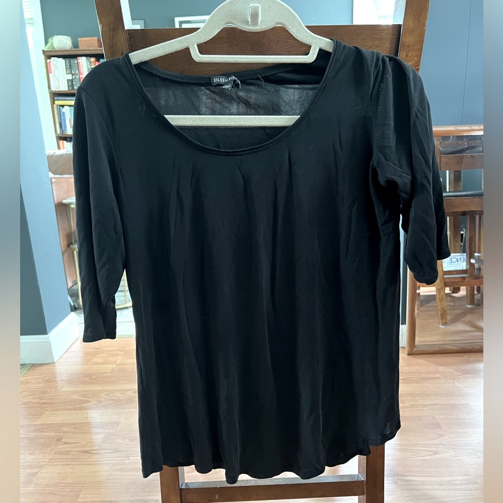 Eileen Fisher Medium Black Top